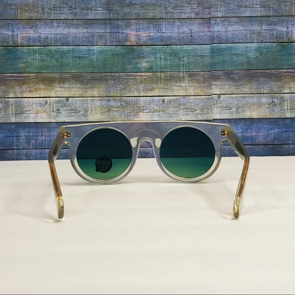 KOMONO Hippolyte Vanilla Ice Sunglasses NEW clear shield